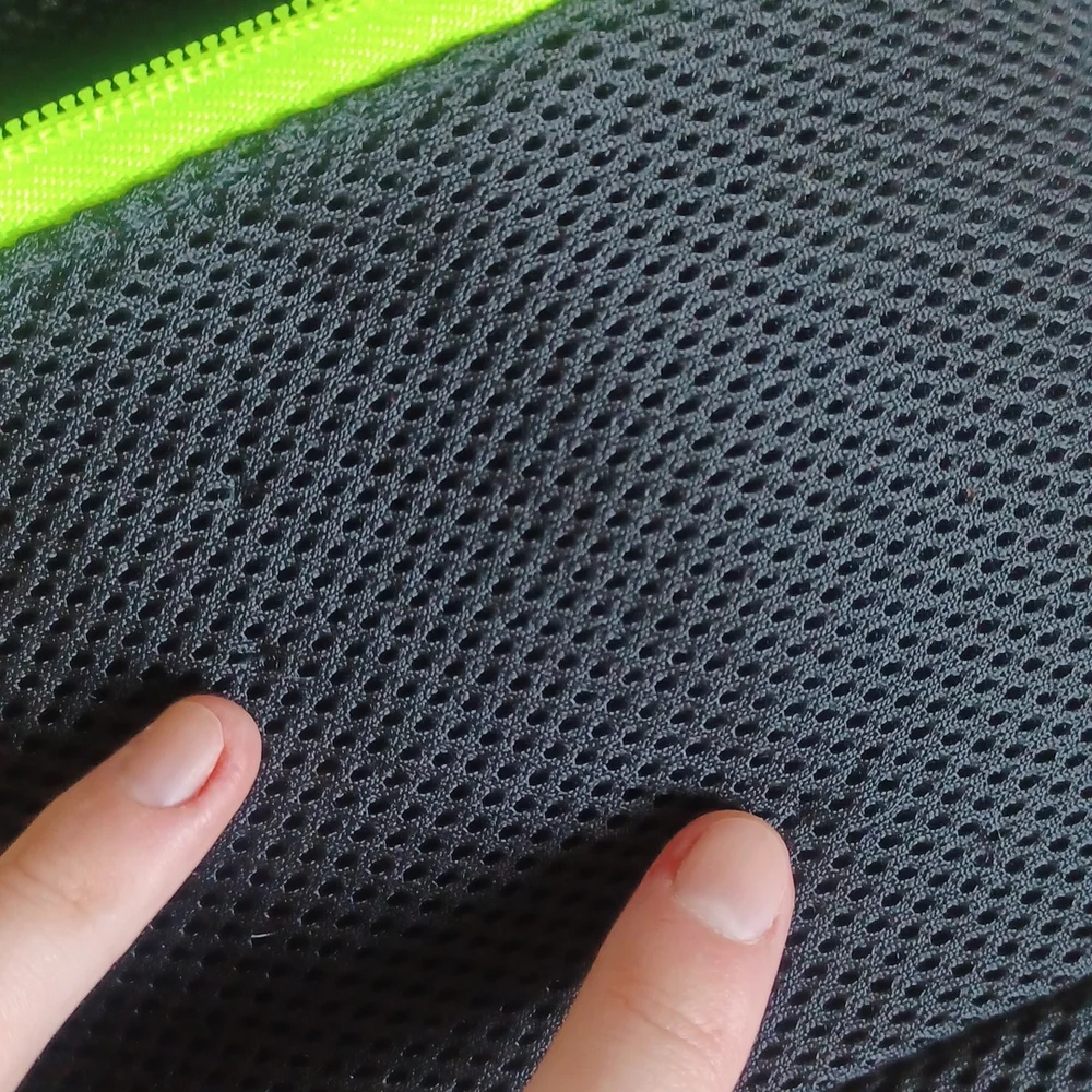Zipit travel pouch, pencil bag, pencil pouch black with neon green zipper